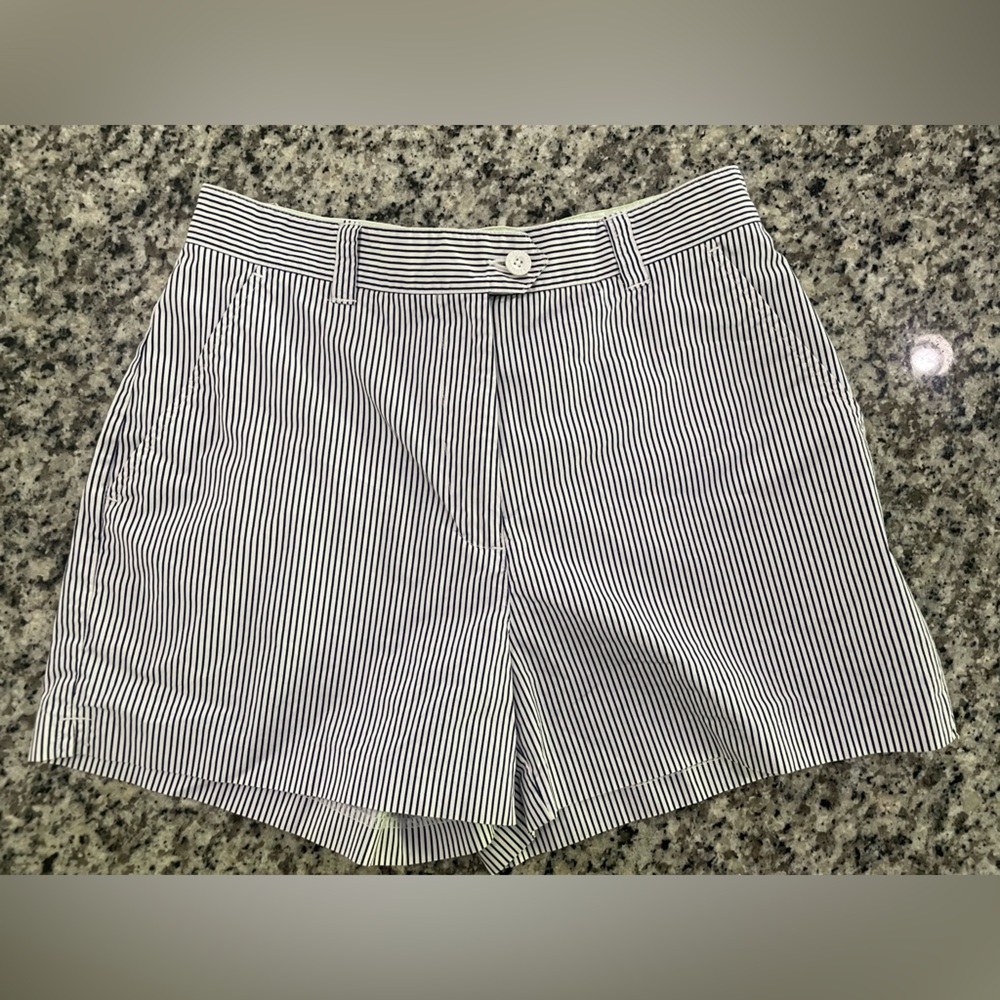 Tommy Hilfiger Green and White Striped Garment